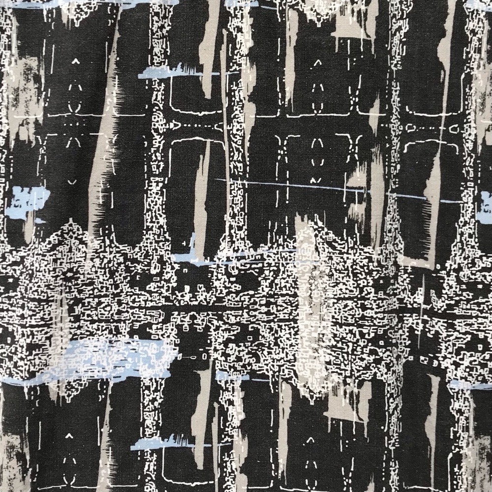 Abstract Print Casual Buttonup Camp Shirt Used - Picture 3 of 5